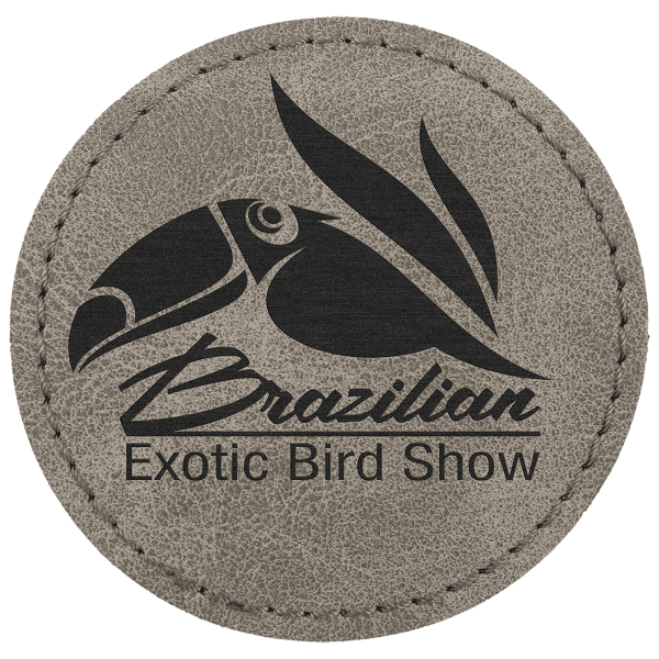 2.5" x 2.5" Gray Round Leatherette Patch with Pro Premier – item PTH372 image 3