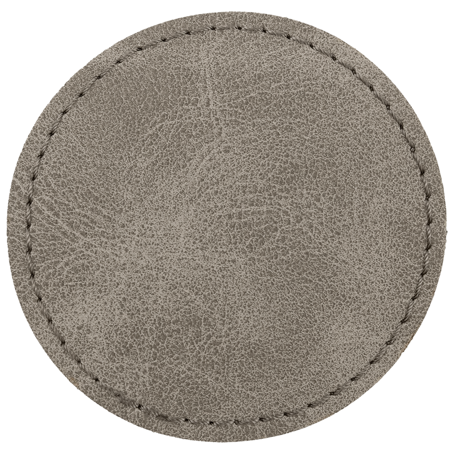 2.5" x 2.5" Gray Round Leatherette Patch with Pro Premier – item PTH372 image 2