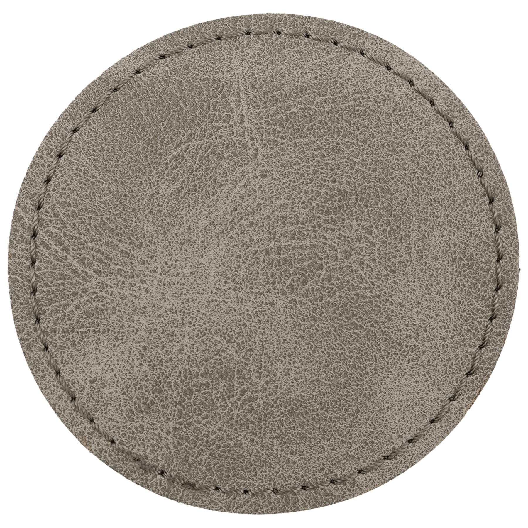 2.5" x 2.5" Gray Round Leatherette Patch with Pro Premier – item PTH372 image 2