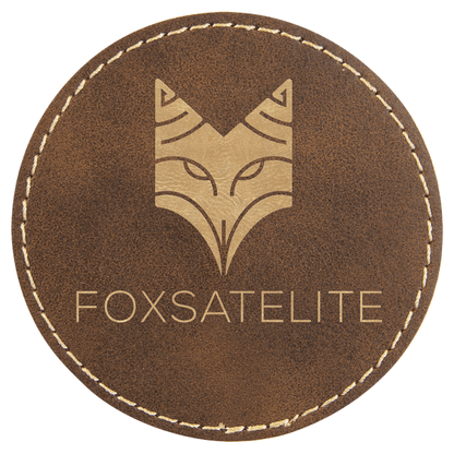3" x 3" /Gold Round Leatherette Patch with Adhesive – item PTH410 image 3