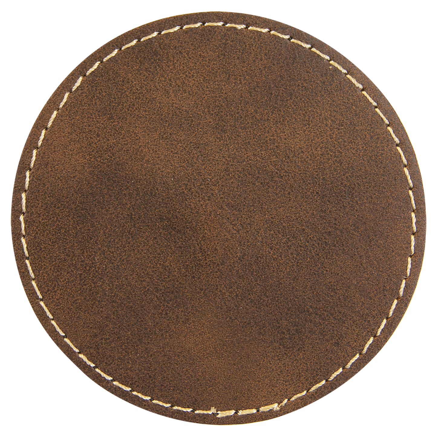 3" x 3" /Gold Round Leatherette Patch with Adhesive – item PTH410 image 2