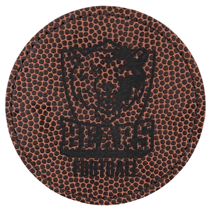 3" x 3" Football Round Leatherette Patch with Adhesive – item PTH415 image 3