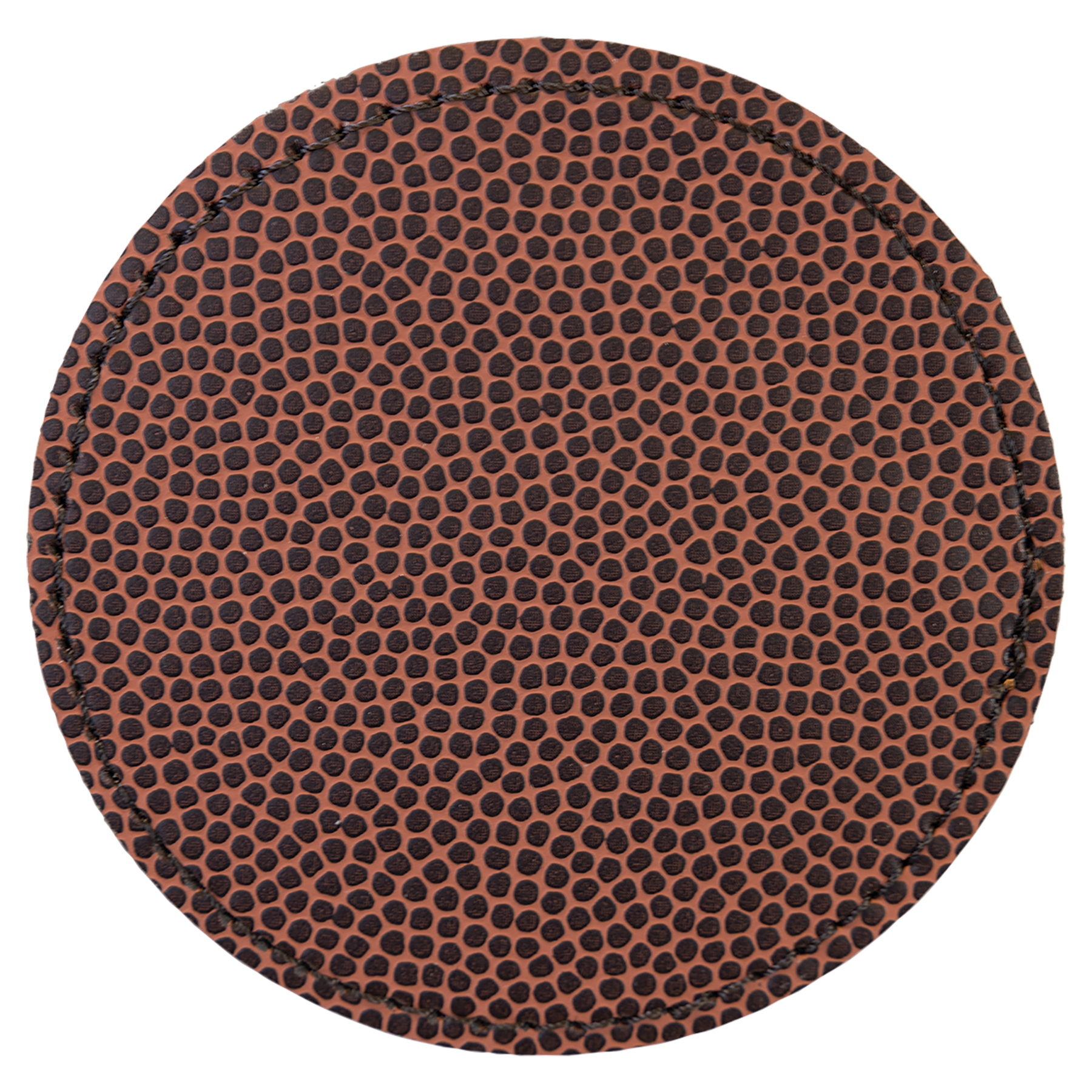 3" x 3" Football Round Leatherette Patch with Adhesive – item PTH415 image 2