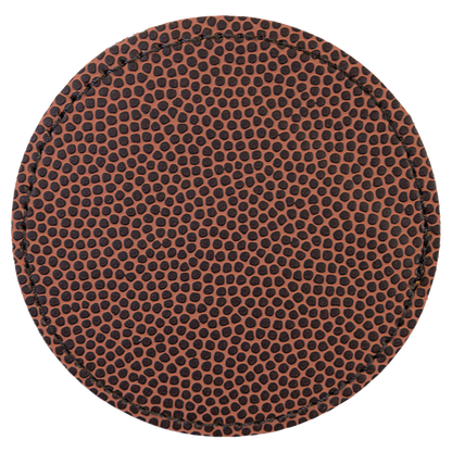 3" x 3" Football Round Leatherette Patch with Adhesive – item PTH415 image 2