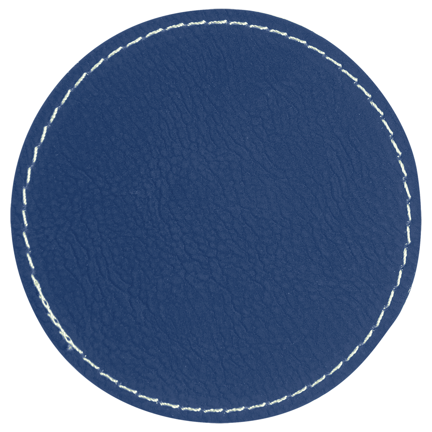3" x 3" Blue/Silver Round Leatherette Patch with Kota Pro – item PTH459 image 2