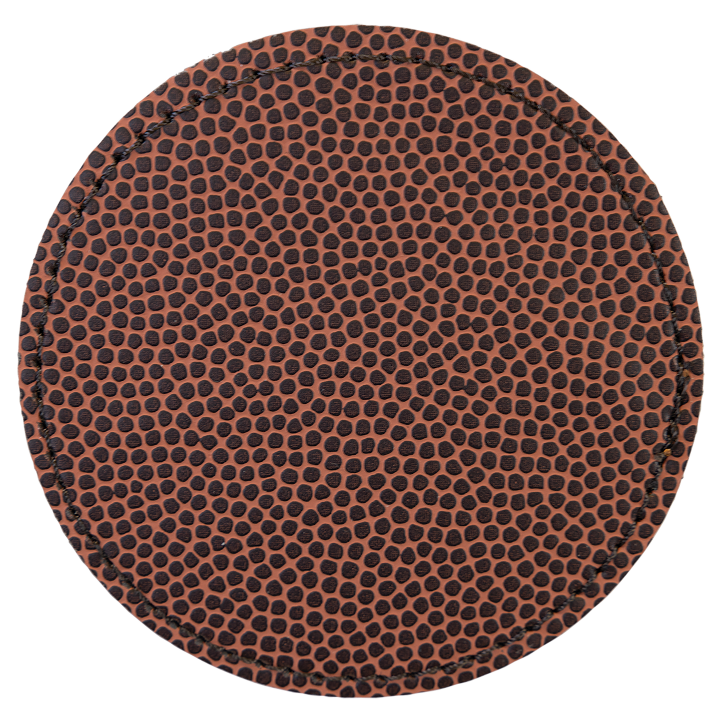 3" x 3" Football Round Leatherette Patch with Pro Adhesive – item PTH465 image 2