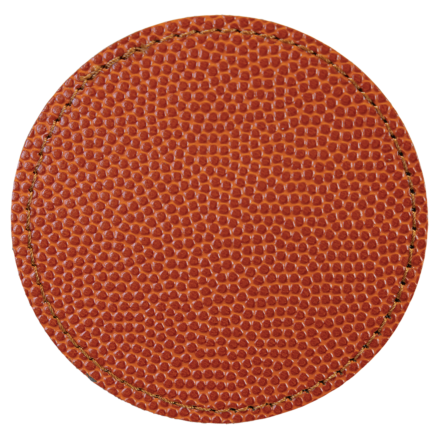 3" x 3" Basketball Round Leatherette Patch with Pro Adhesive – item PTH466 image 2