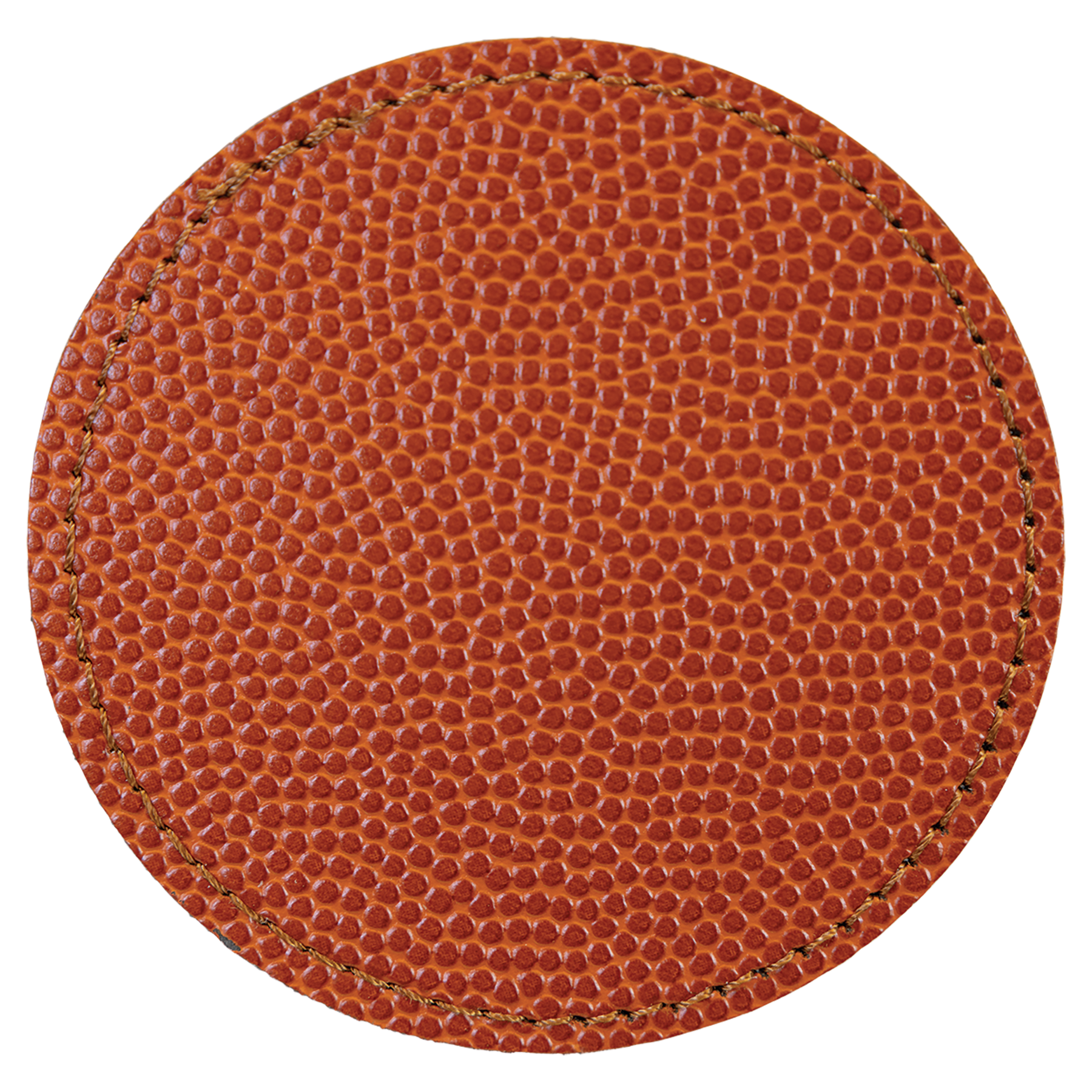 3" x 3" Basketball Round Leatherette Patch with Pro Adhesive – item PTH466 image 2