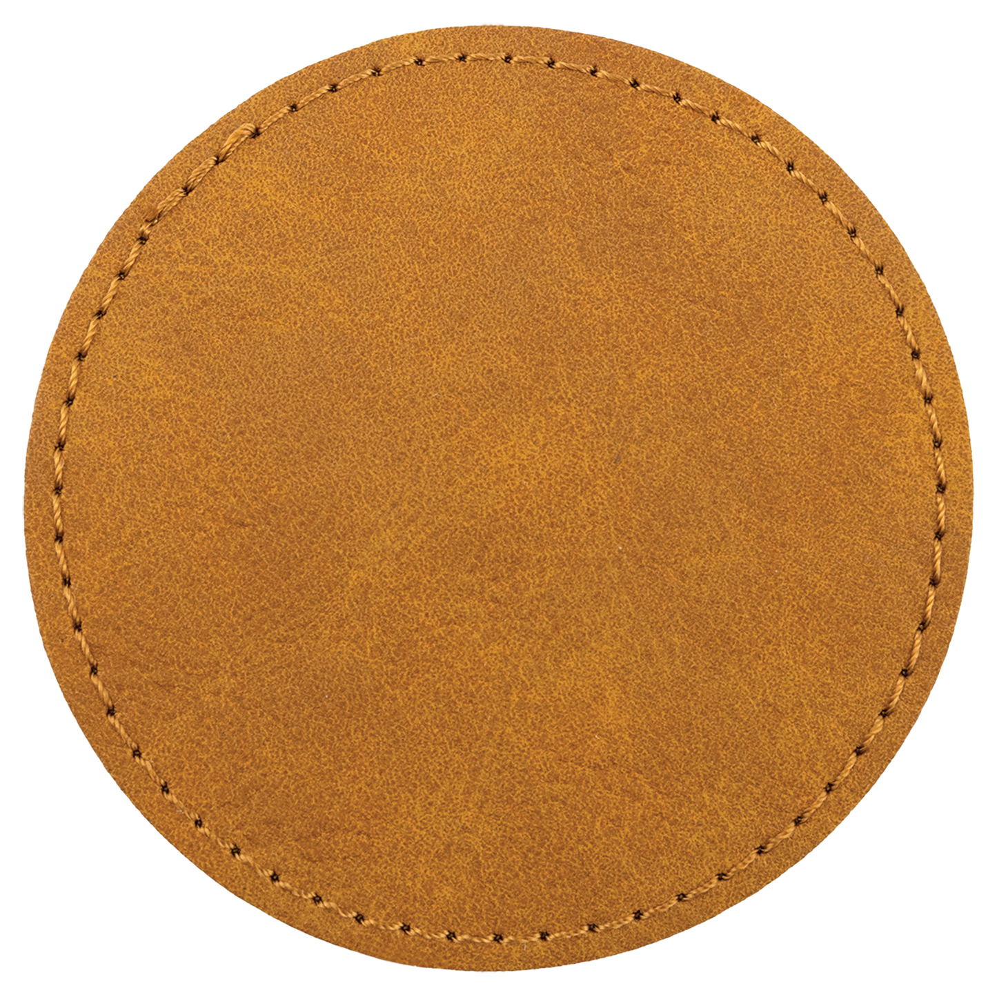 3" x 3" Light Round Leatherette Patch with Pro Premier – item PTH467 image 2