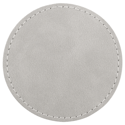 3" x 3" Light Round Leatherette Patch with Pro Premier – item PTH471 image 2