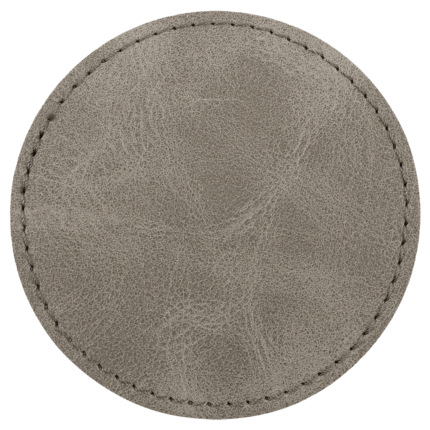 3" x 3" Gray Round Leatherette Patch with Kota Pro Premier – item PTH472 image 2