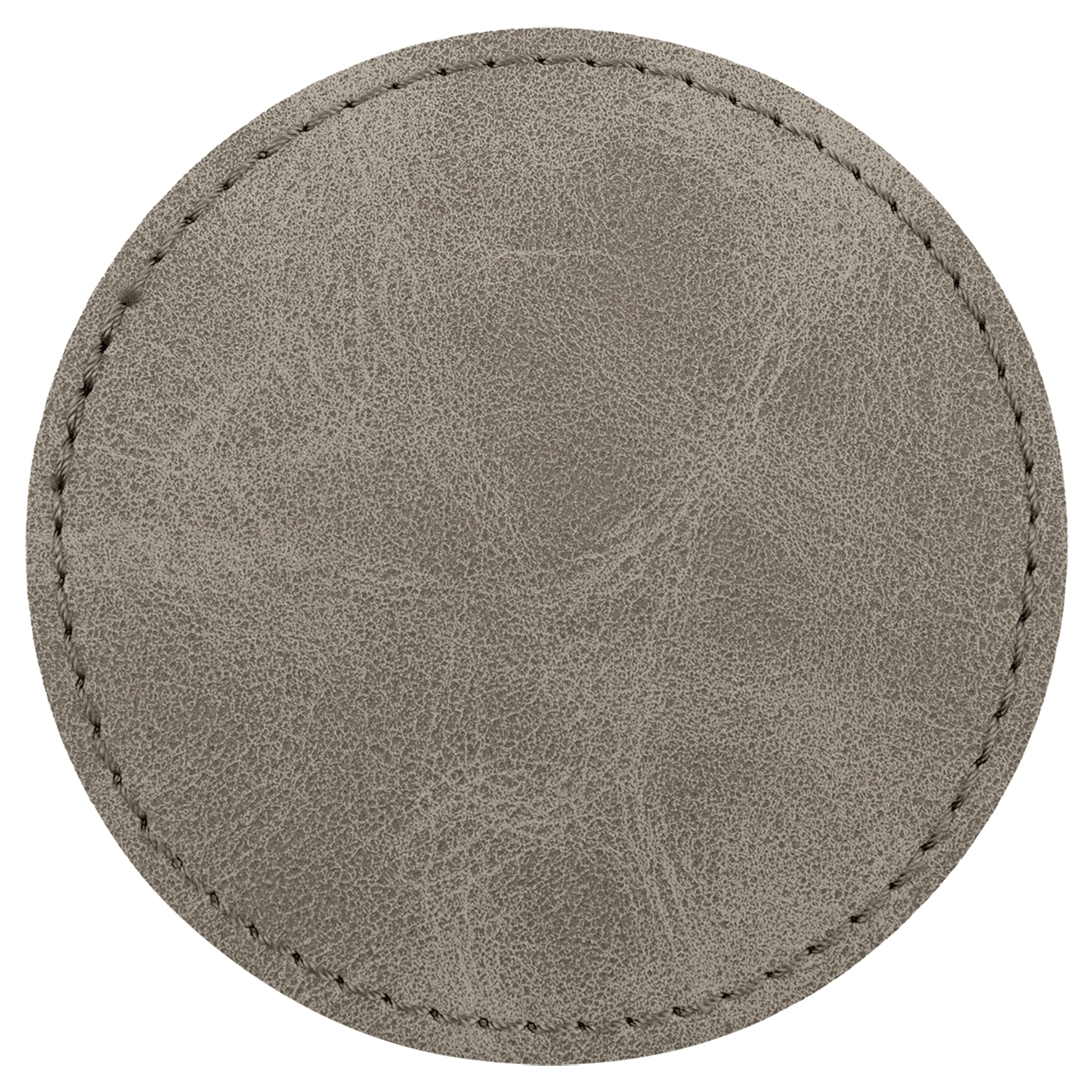 3" x 3" Gray Round Leatherette Patch with Kota Pro Premier – item PTH472 image 2