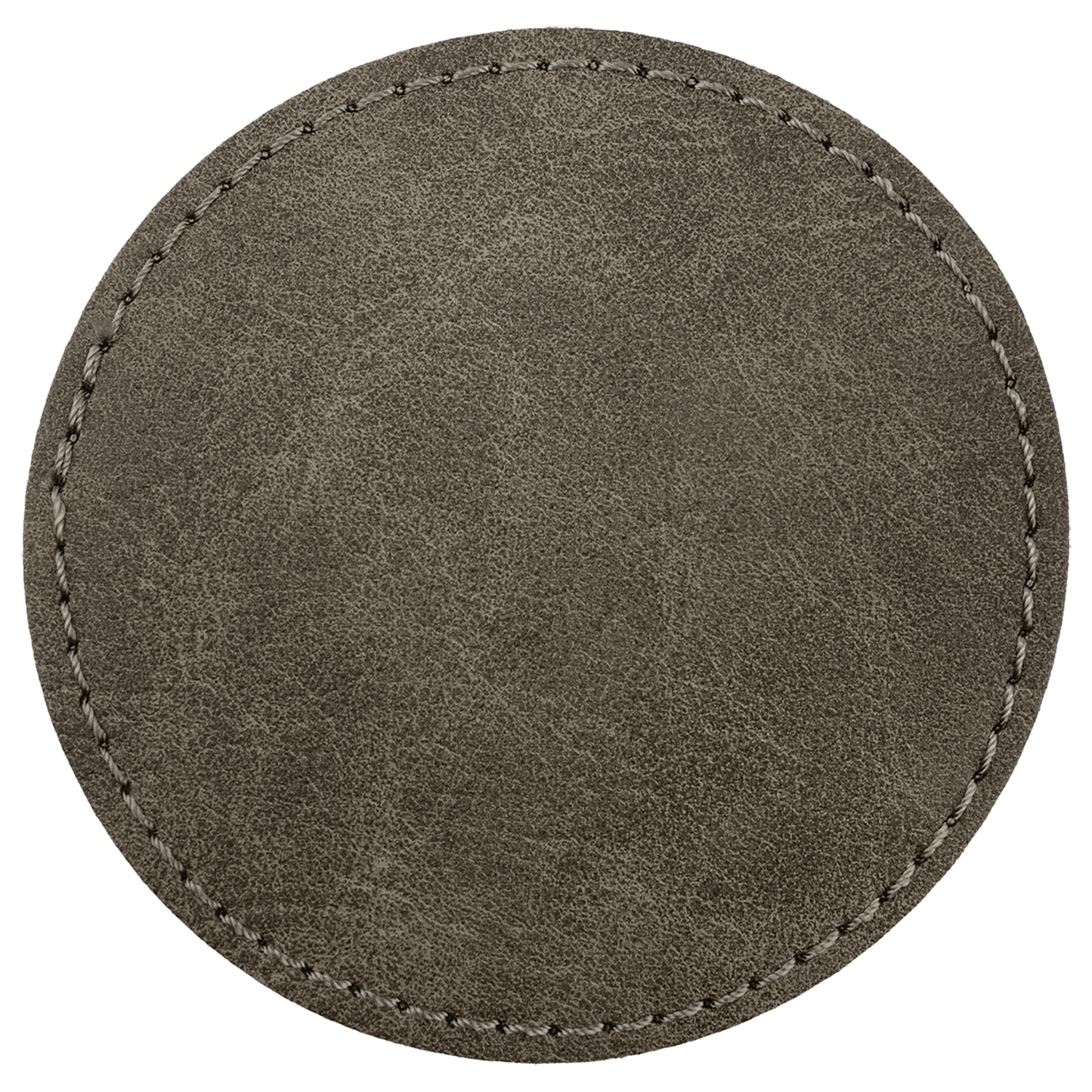 3" x 3" Dark Gray Round Leatherette Patch with Pro Premier – item PTH473 image 2
