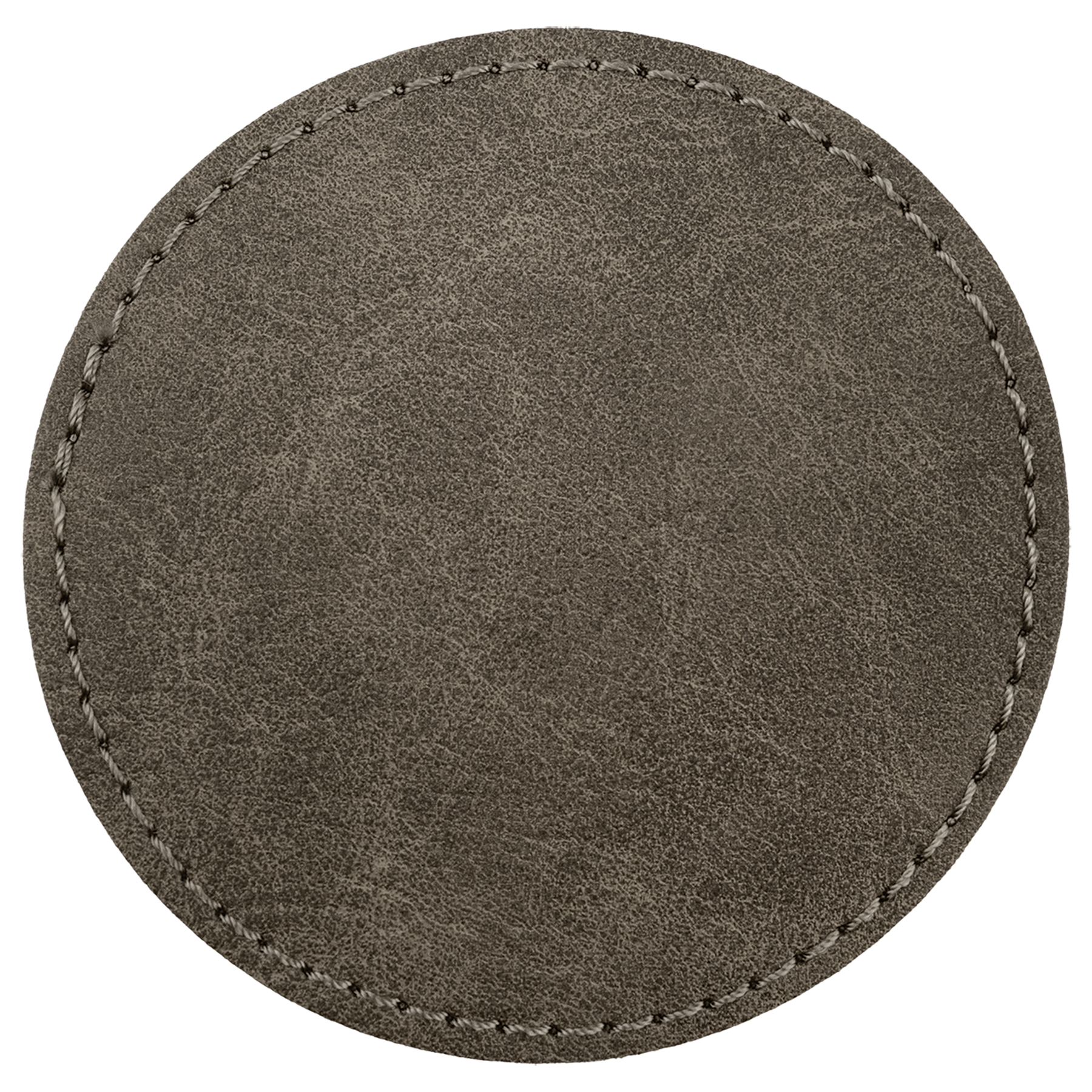 3" x 3" Dark Gray Round Leatherette Patch with Pro Premier – item PTH473 image 2