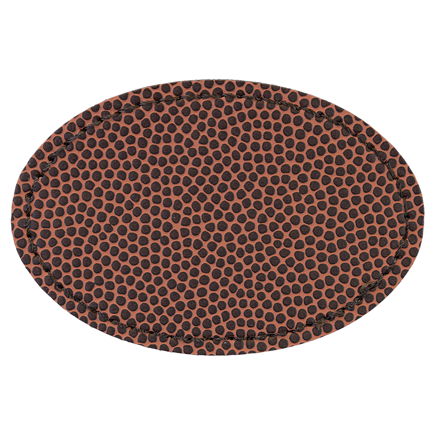 3" x 2" Football Oval Leatherette Patch with Adhesive – item PTH515 image 2