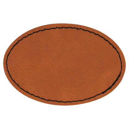 3" x 2" Oval Leatherette Patch with Pro Adhesive – item PTH552 image 2