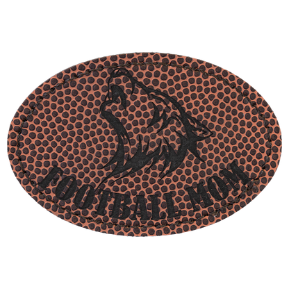 3" x 2" Football Oval Leatherette Patch with Pro Adhesive – item PTH565
