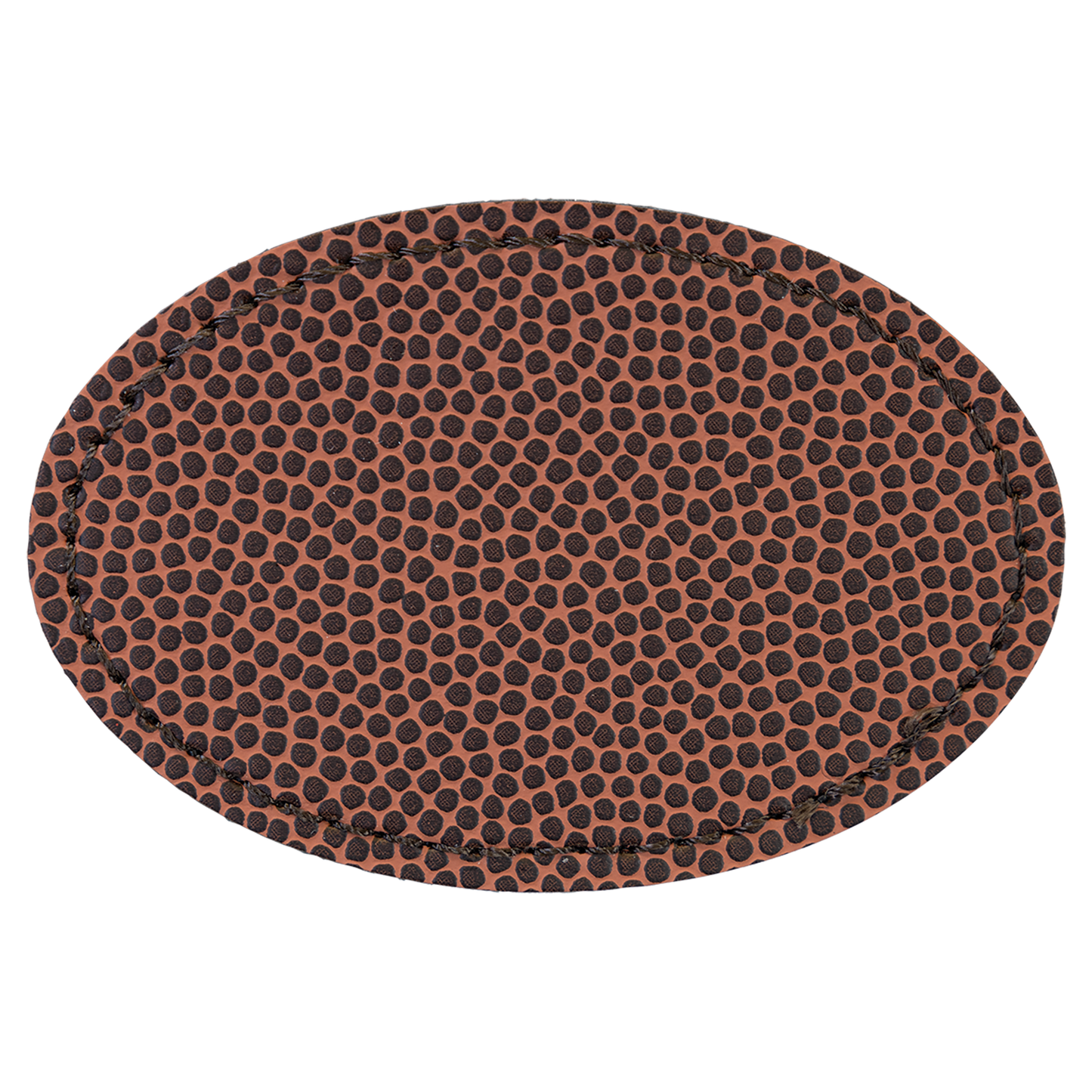 3" x 2" Football Oval Leatherette Patch with Pro Adhesive – item PTH565 image 2