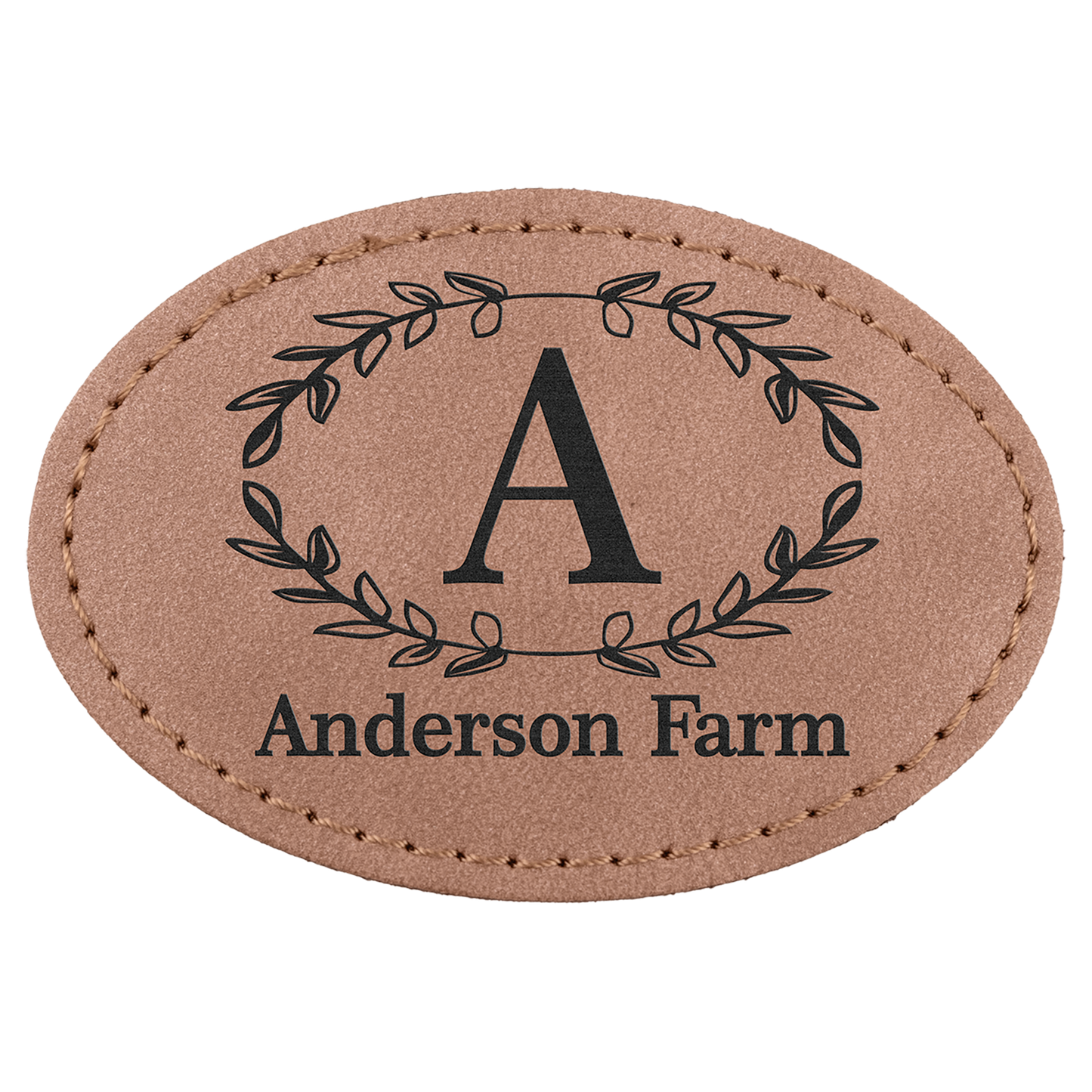 3" x 2" Blush Oval Leatherette Patch with Kota Pro Premier – item PTH570