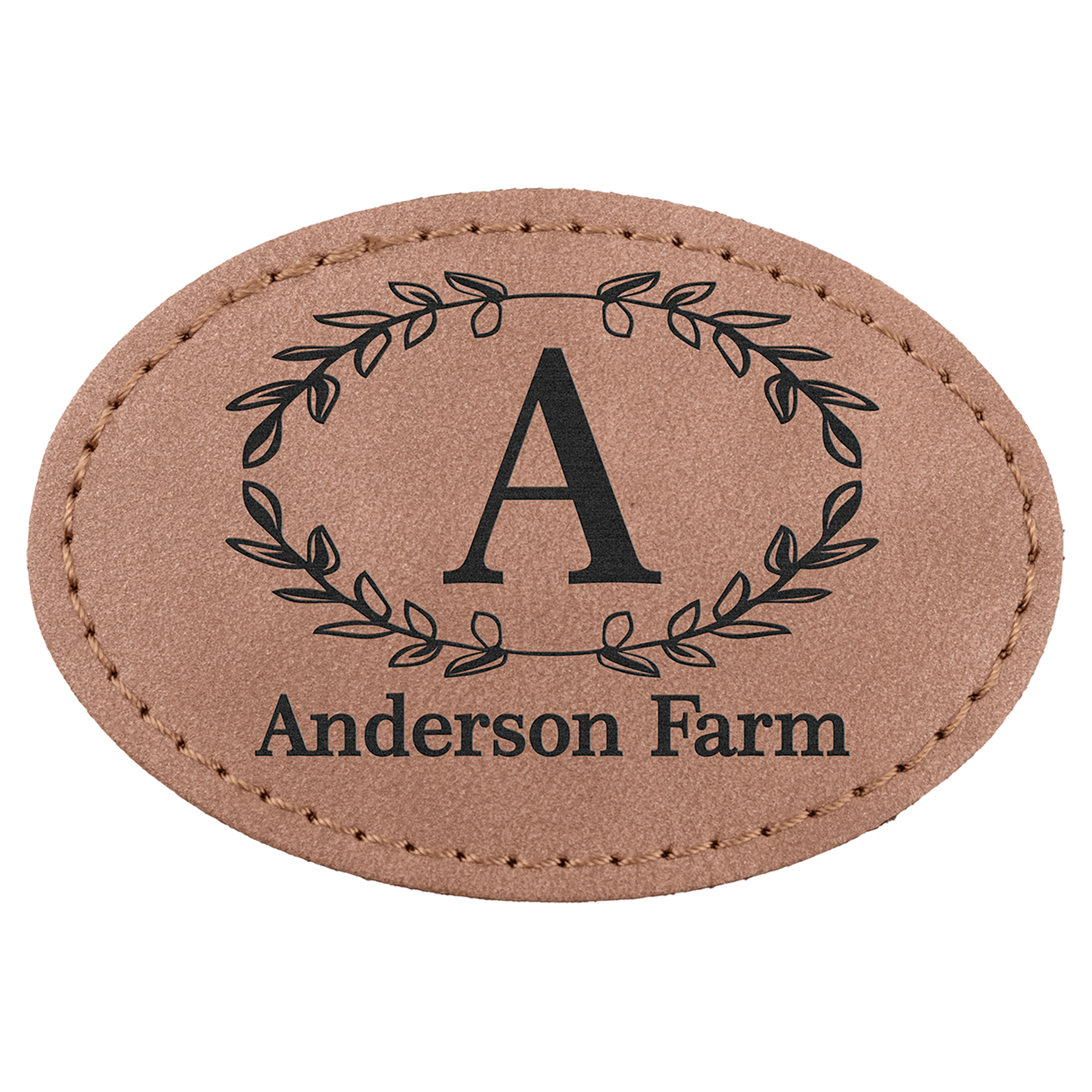 3" x 2" Blush Oval Leatherette Patch with Kota Pro Premier – item PTH570