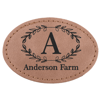 3" x 2" Blush Oval Leatherette Patch with Kota Pro Premier – item PTH570