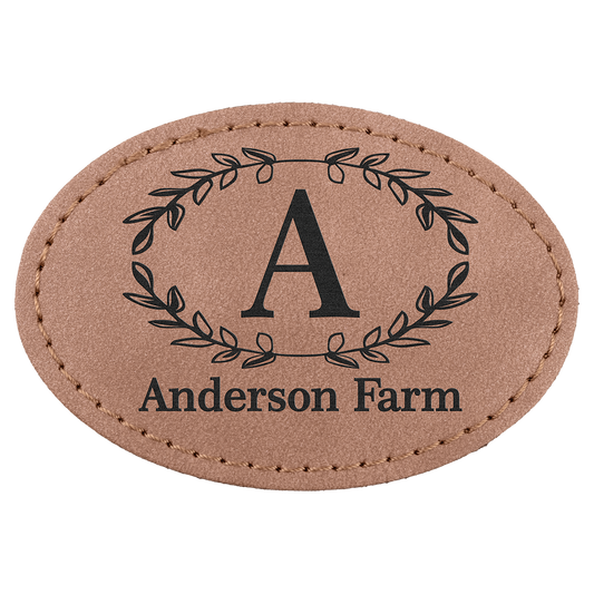 3" x 2" Blush Oval Leatherette Patch with Kota Pro Premier – item PTH570