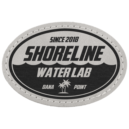 3" x 2" Light Gray Oval Leatherette Patch with Pro Premier – item PTH571 image 2