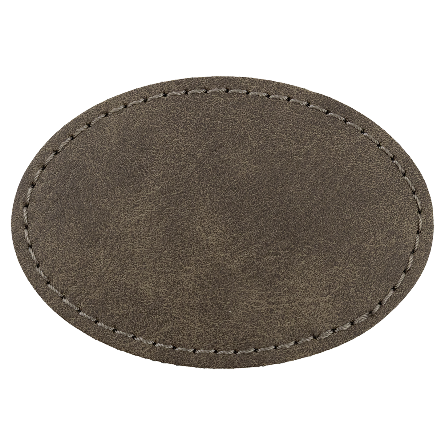 3" x 2" Dark Gray Oval Leatherette Patch with Pro Premier – item PTH573 image 3