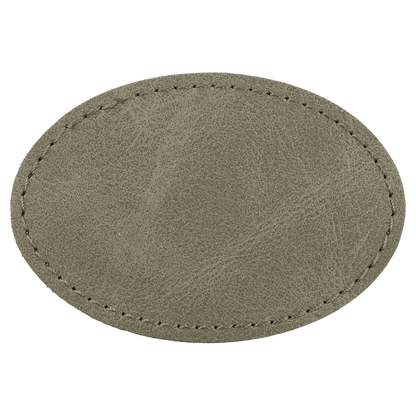 3" x 2" Light Green Oval Leatherette Patch with Pro Premier – item PTH575 image 3