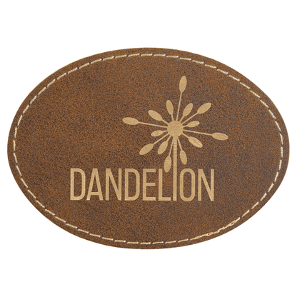 3.5" x 2.5" /Gold Oval Leatherette Patch with Adhesive – item PTH610 image 3