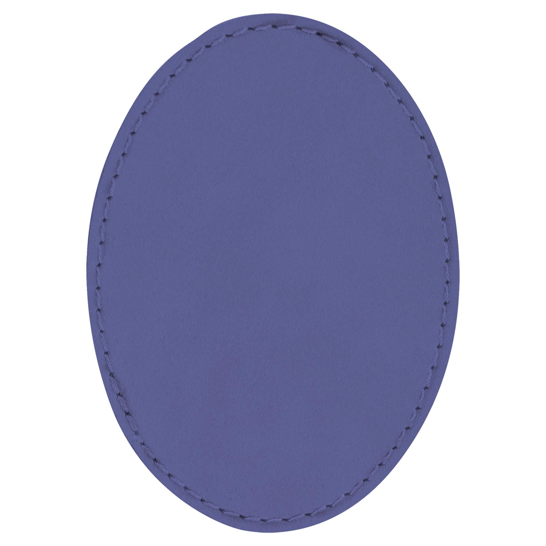 3.5" x 2.5" Purple Oval Leatherette Patch with Adhesive – item PTH614 image 2
