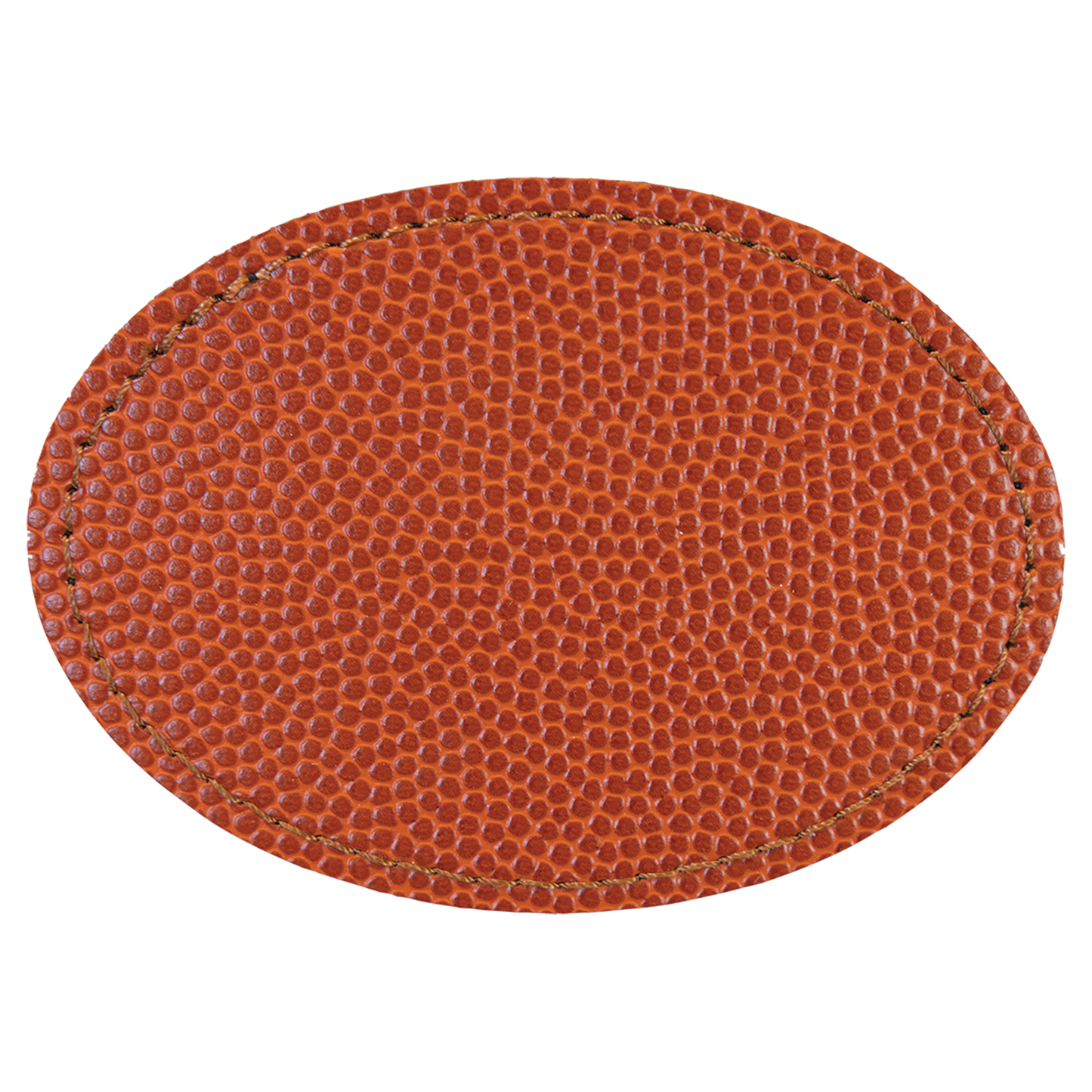 3.5" x 2.5" Basketball Oval Leatherette Patch with Adhesive – item PTH616 image 2