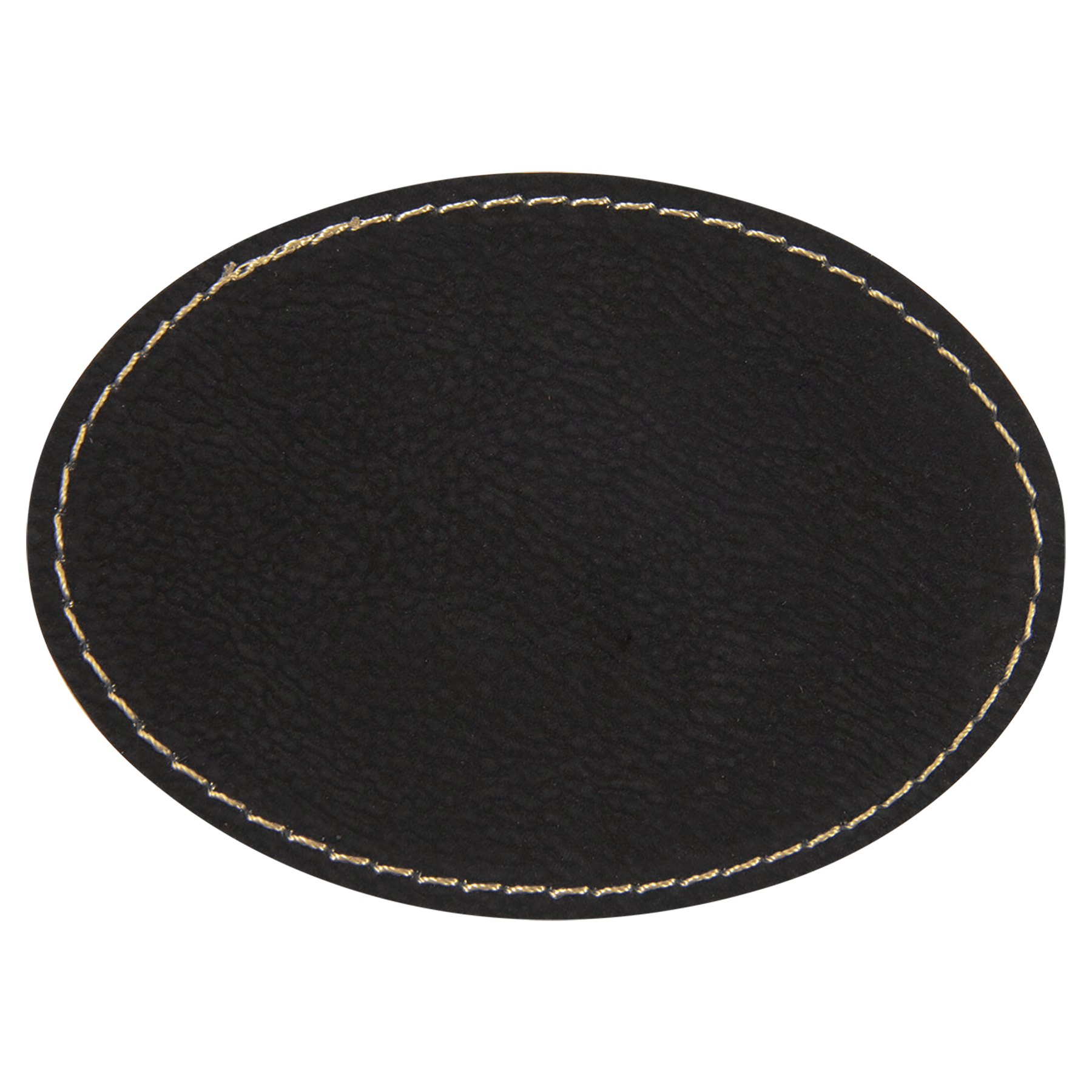 3.5" x 2.5" /Gold Oval Leatherette Patch with Kota Pro – item PTH656 image 2