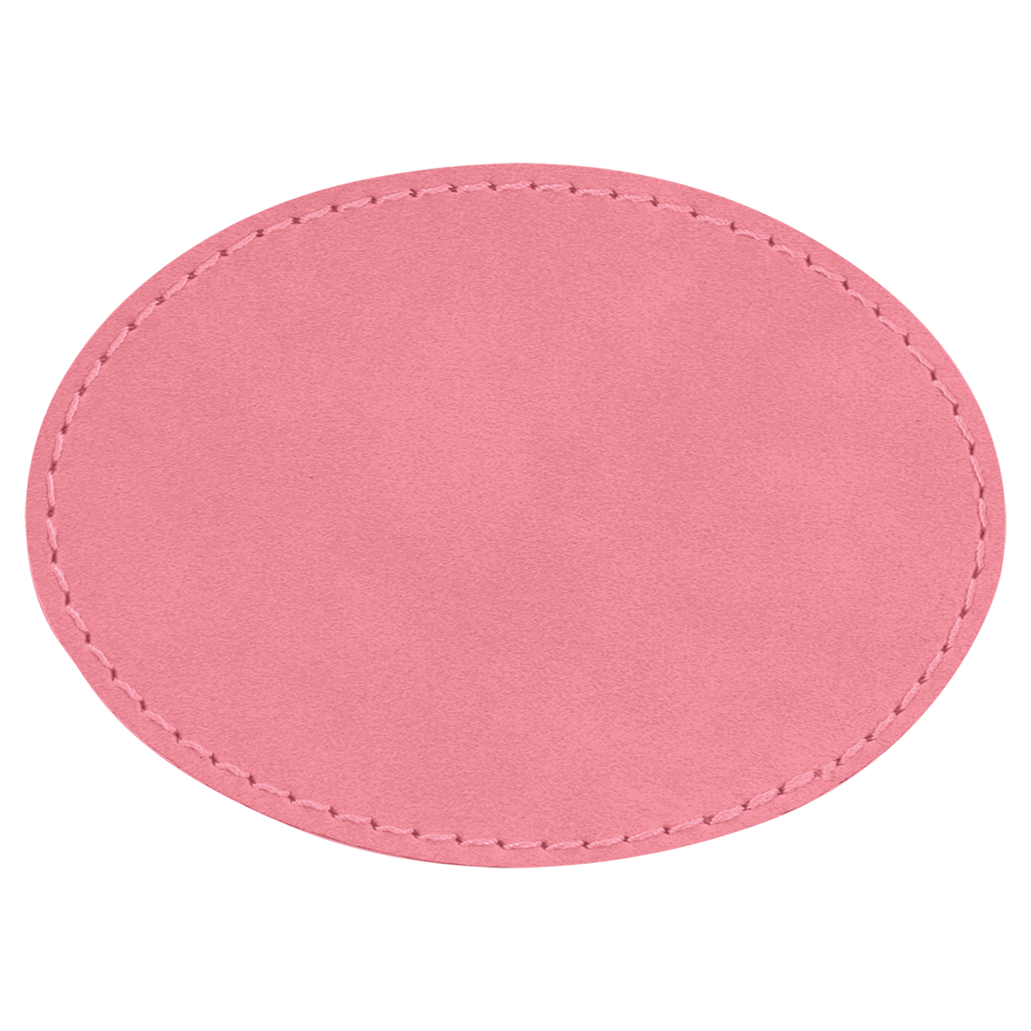 3.5" x 2.5" Pink Oval Leatherette Patch with Pro Adhesive – item PTH657 image 2