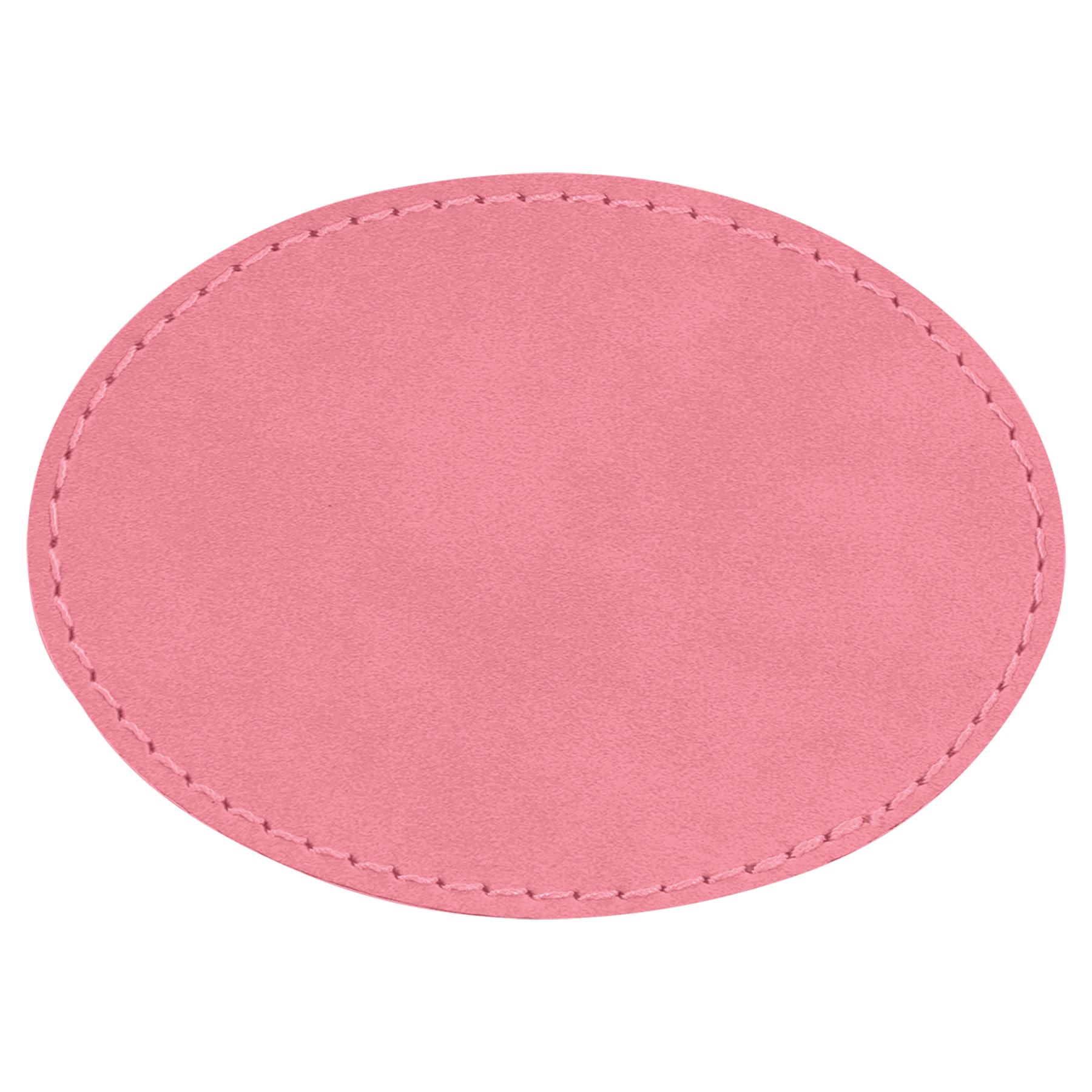 3.5" x 2.5" Pink Oval Leatherette Patch with Pro Adhesive – item PTH657 image 2