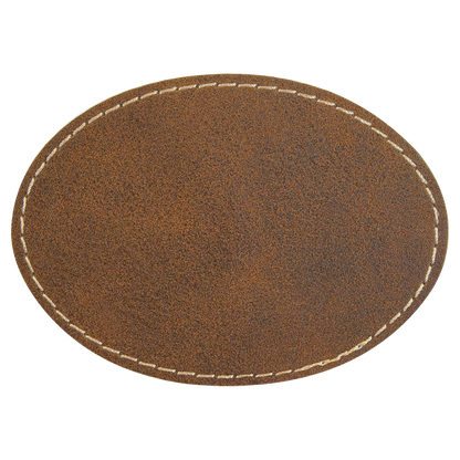 3.5" x 2.5" /Gold Oval Leatherette Patch with Kota Pro – item PTH660 image 2