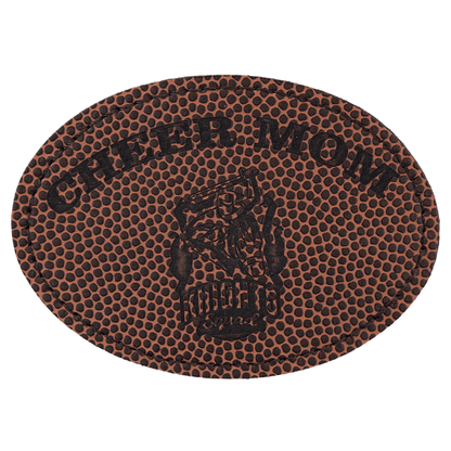 3.5" x 2.5" Football Oval Leatherette Patch with Kota Pro – item PTH665 image 3