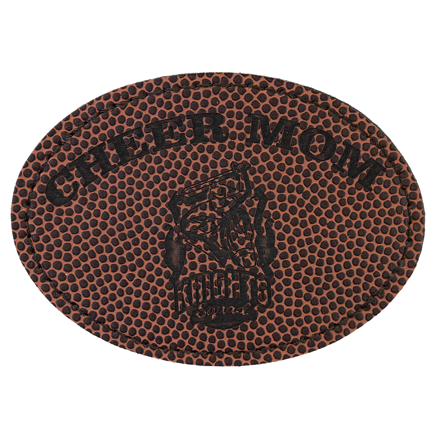 3.5" x 2.5" Football Oval Leatherette Patch with Kota Pro – item PTH665
