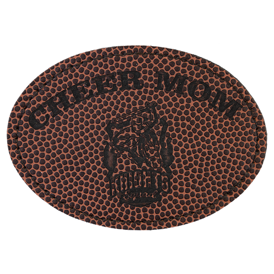3.5" x 2.5" Football Oval Leatherette Patch with Kota Pro – item PTH665