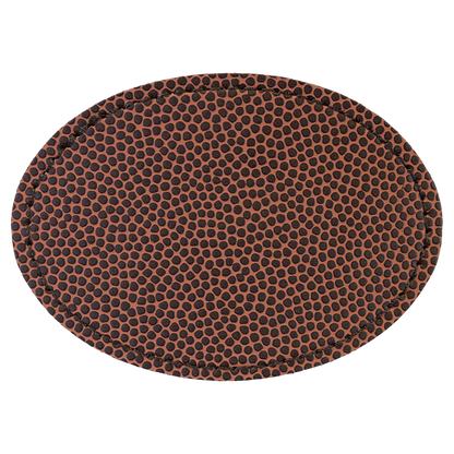 3.5" x 2.5" Football Oval Leatherette Patch with Kota Pro – item PTH665 image 2