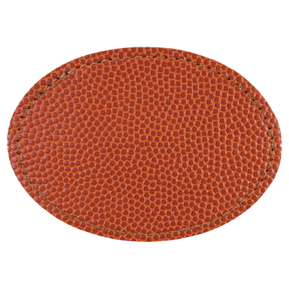 3.5" x 2.5" Basketball Oval Leatherette Patch with Kota Pro – item PTH666 image 2