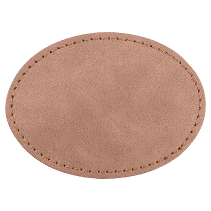 3.5" x 2.5" Blush Oval Leatherette Patch with Pro Premier – item PTH670 image 3