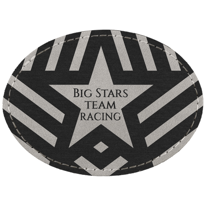 3.5" x 2.5" Light Oval Leatherette Patch Premier – item PTH671 image 2