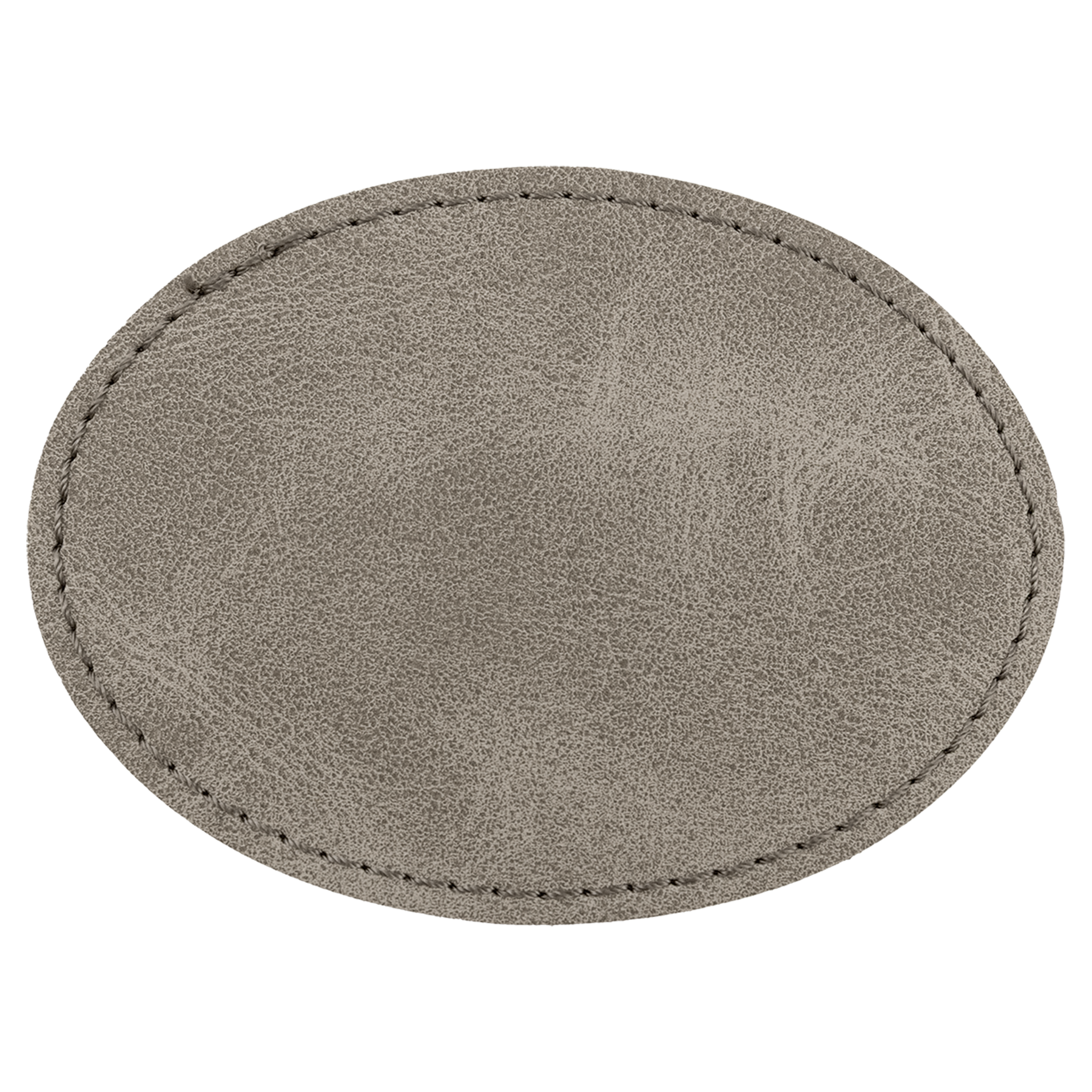 3.5" x 2.5" Gray Oval Leatherette Patch with Pro Premier – item PTH672 image 3