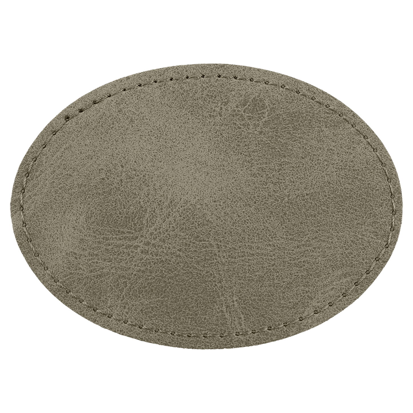 3.5" x 2.5" Light Green Oval Leatherette Patch Premier – item PTH675 image 3