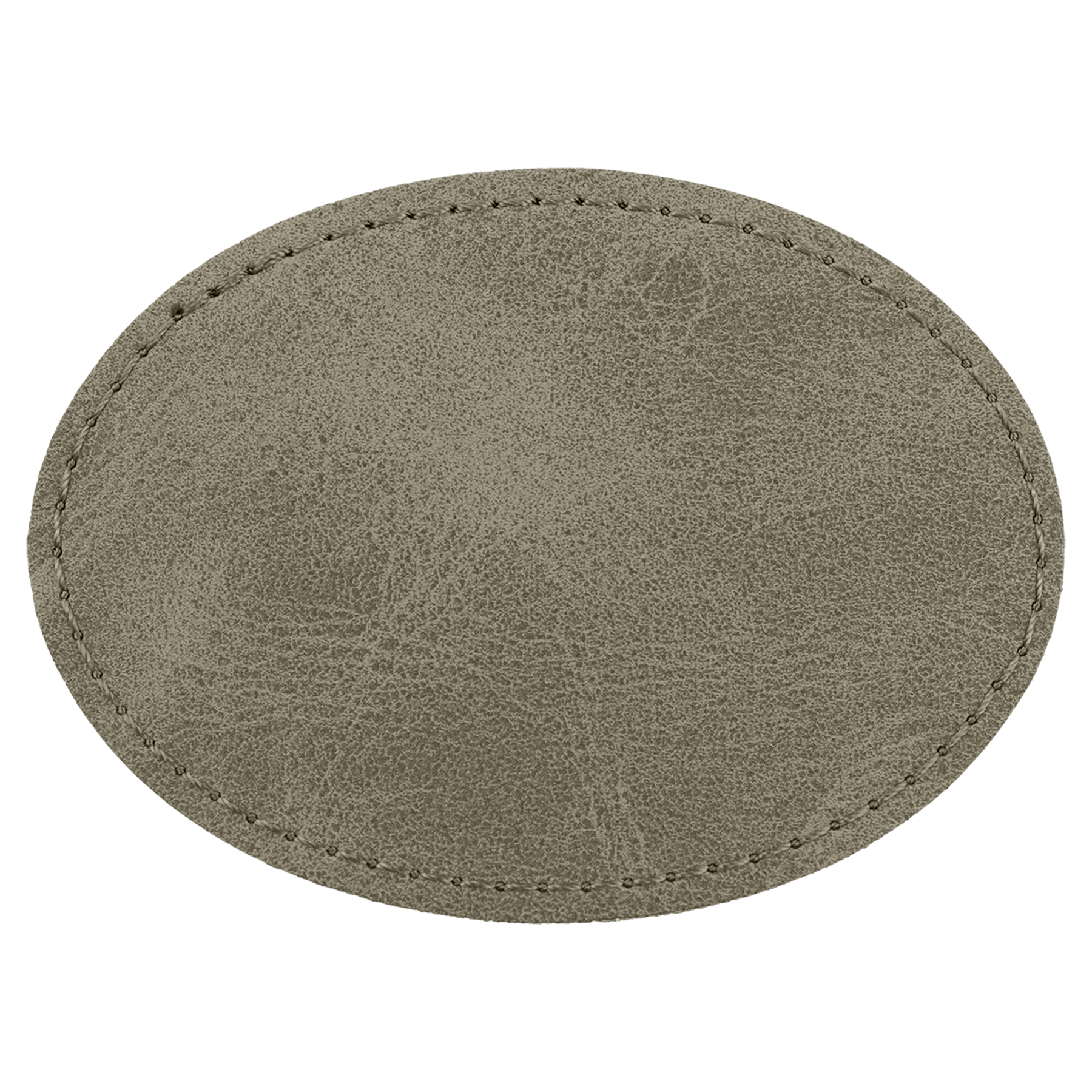 3.5" x 2.5" Light Green Oval Leatherette Patch Premier – item PTH675 image 3