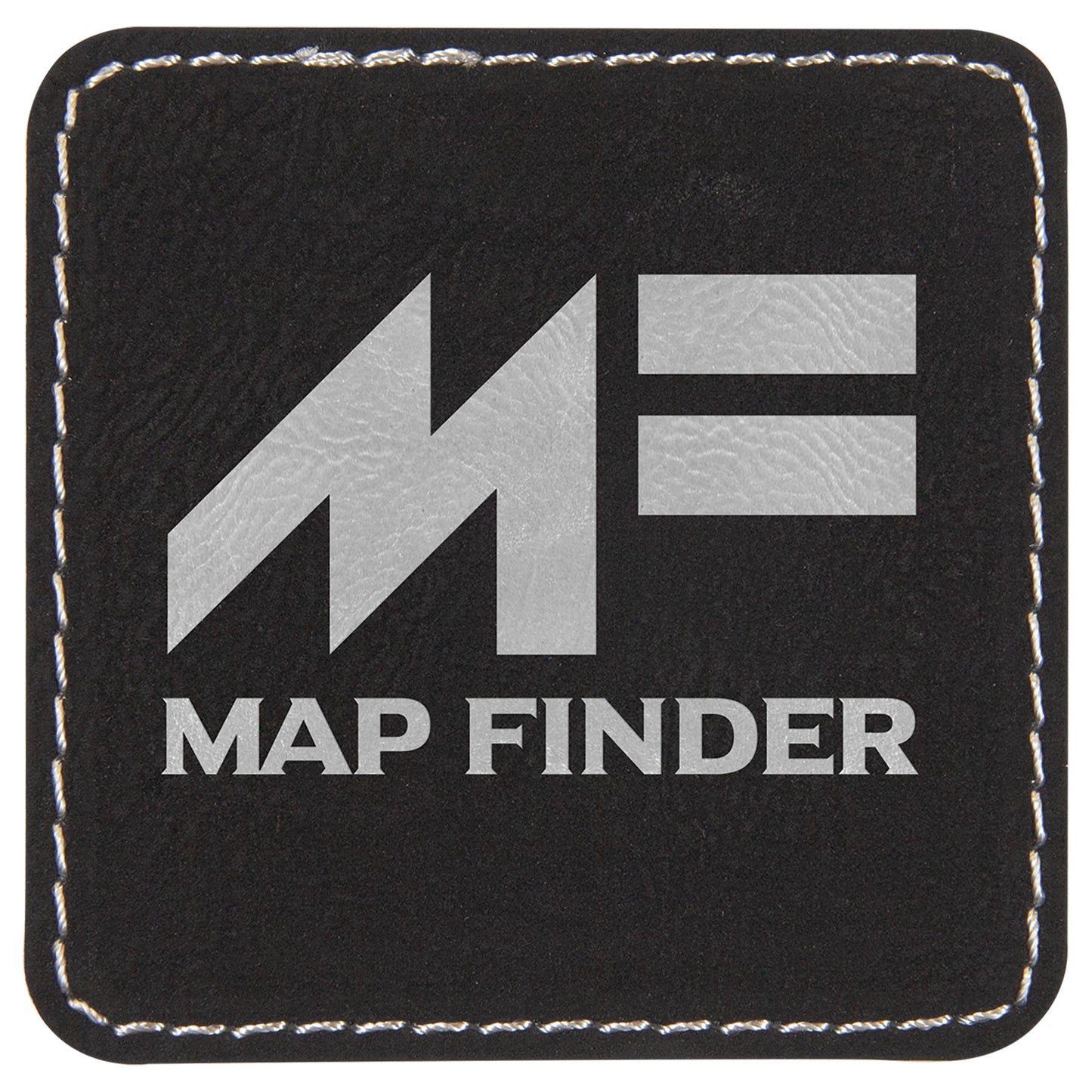 2.5" x 2.5" Black/Silver Square Patch with Adhesive – item PTH703 image 2