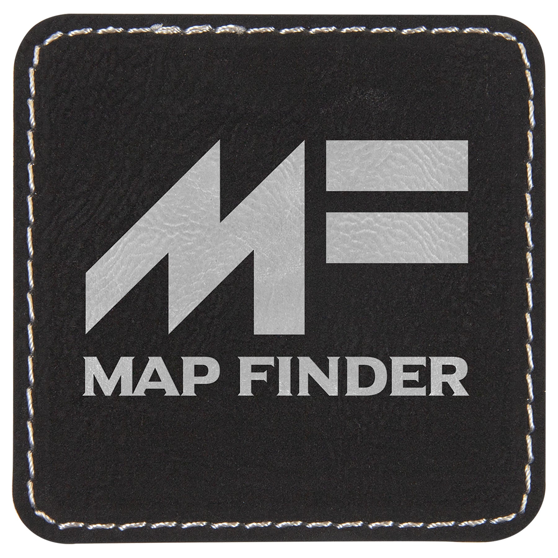 2.5" x 2.5" Black/Silver Square Patch with Adhesive – item PTH703 image 2