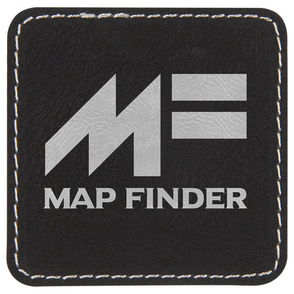 2.5" x 2.5" Black/Silver Square Patch with Adhesive – item PTH703 image 2