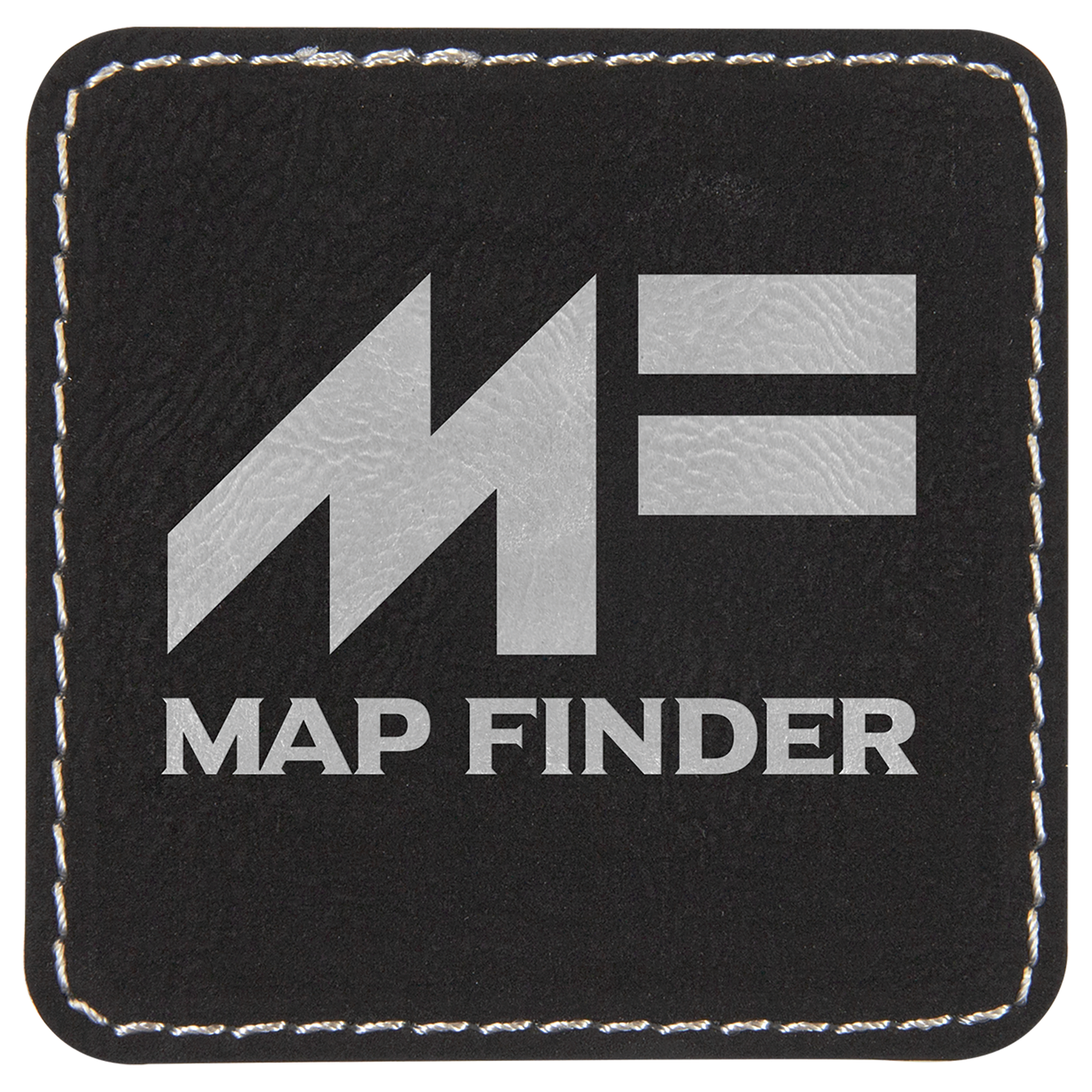 2.5" x 2.5" Black/Silver Square Patch with Adhesive – item PTH703